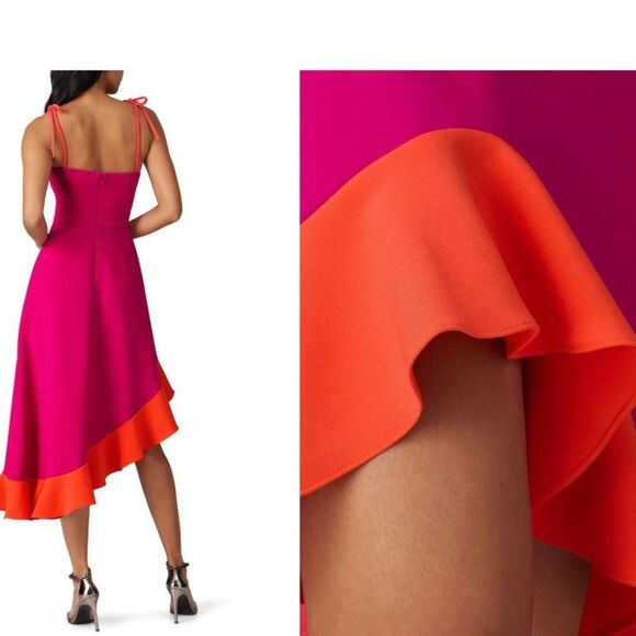 Christian Siriano Pink Tie Shoulder Dress - Picture 3 of 11